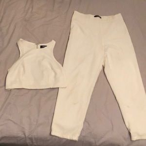 White pants set